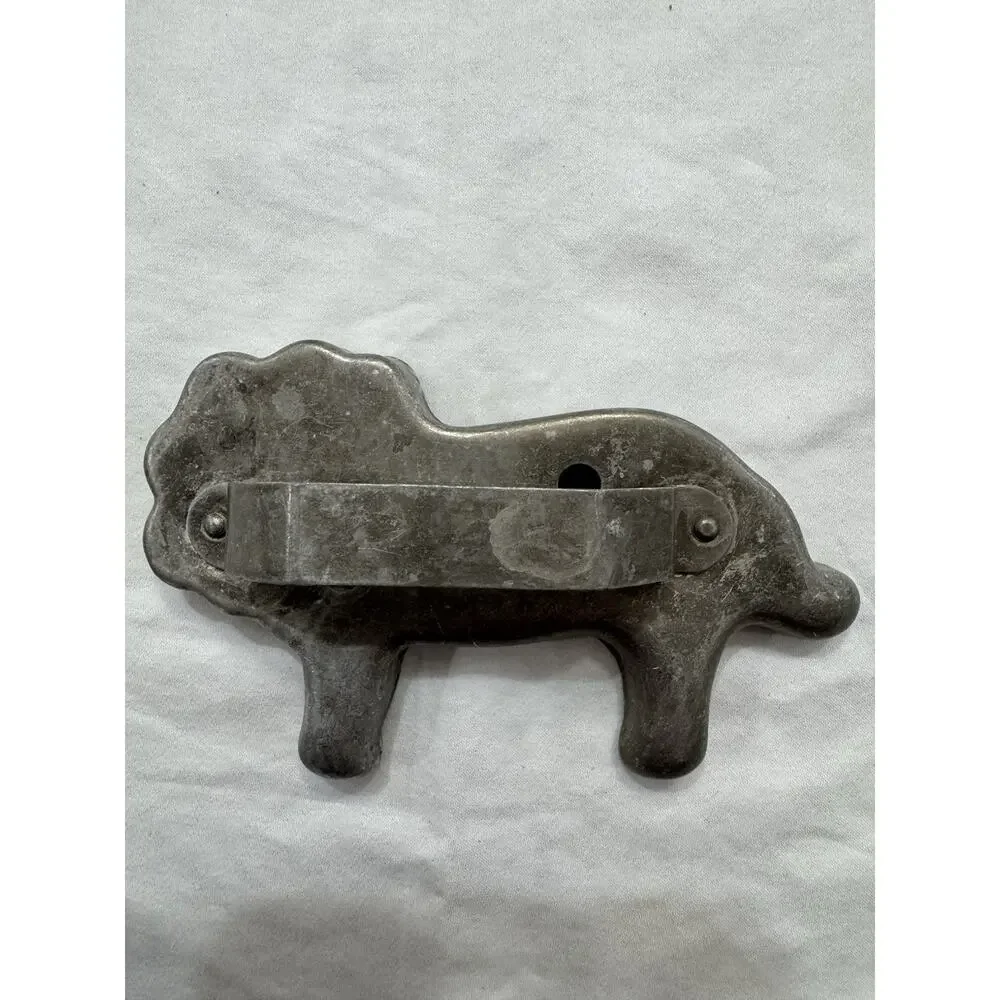 Vintage Silver Tin Cookie Cutters Animals